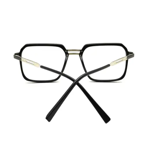 Black GENZ Modern Eyeglasses AT CHASHMAH