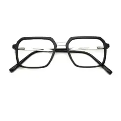 Black GENZ Modern Eyeglasses AT CHASHMAH