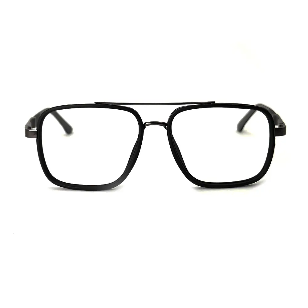 Black Lightweight Fashion Eyeglasses AT chashmah