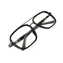 Black Lightweight Fashion Eyeglasses AT chashmah