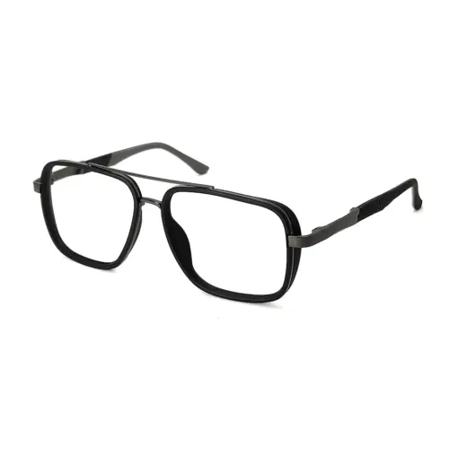 Black Lightweight Fashion Eyeglasses AT chashmah