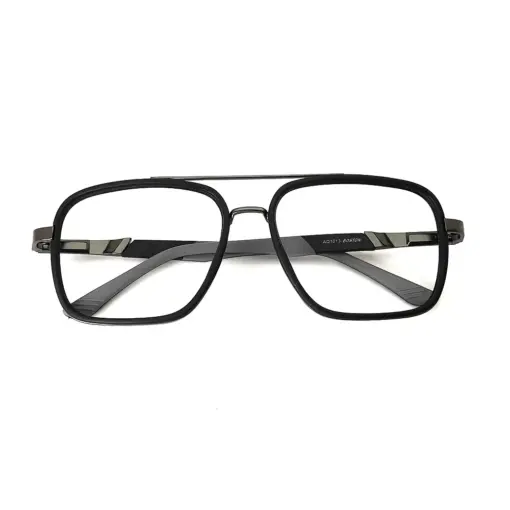 Black Lightweight Fashion Eyeglasses AT chashmah