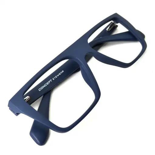 Blue Bold Fashion Eyeglasses at chashmah