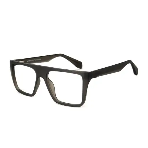 Dark Grey Bold Eyeglasses at chashmah
