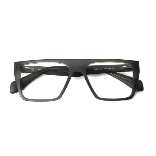 Dark Grey Bold Eyeglasses at chashmah