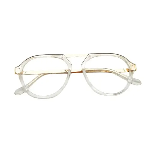 Glass White Gold Aviator at chashma