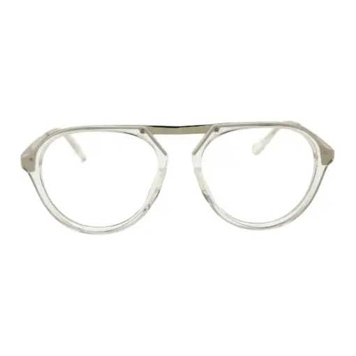 Glass White Silver Aviator at chashmah