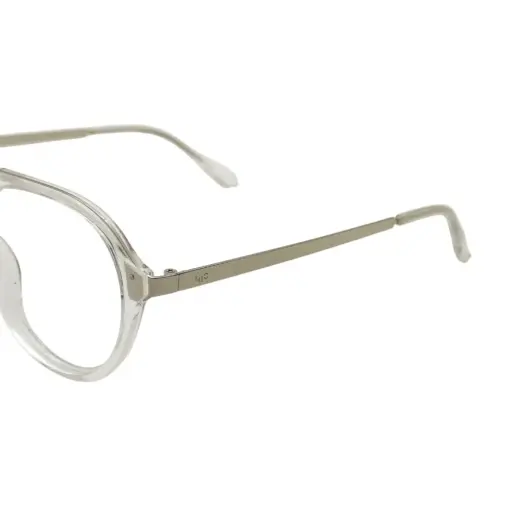 Glass White Silver Aviator at chashmah