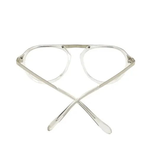 Glass White Silver Aviator at chashmah