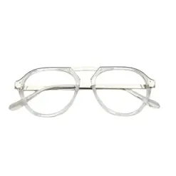 Glass White Silver Aviator at chashmah