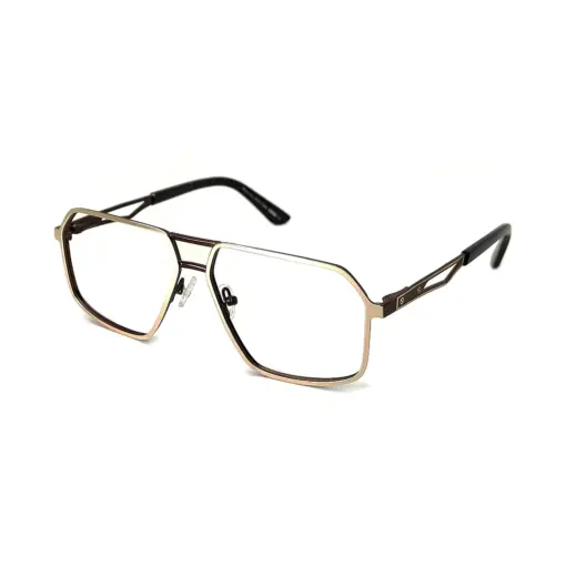 Golden Hip Hop Eyeglasses at chashma