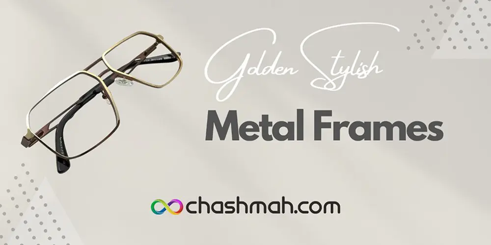 Golden Stylish Metal Frames at chashmah