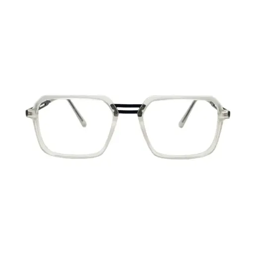 Matte White Modern Eyeglasses - 19206 - Image 2