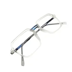 Matte White Modern Eyeglasses at chashmah.com