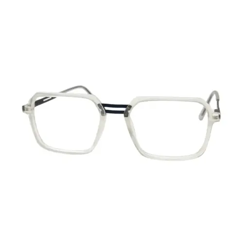 Matte White Modern Eyeglasses at chashmah.com
