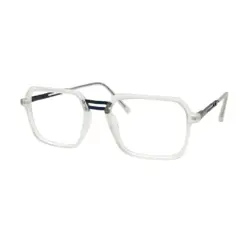 Matte White Modern Eyeglasses at chashmah.com
