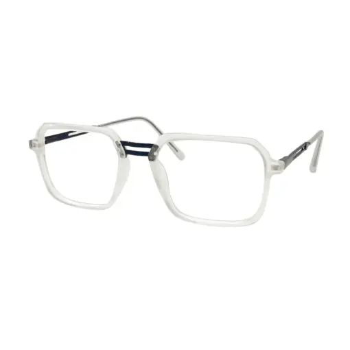 Matte White Modern Eyeglasses at chashmah.com