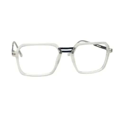 Matte White Modern Eyeglasses at chashmah.com
