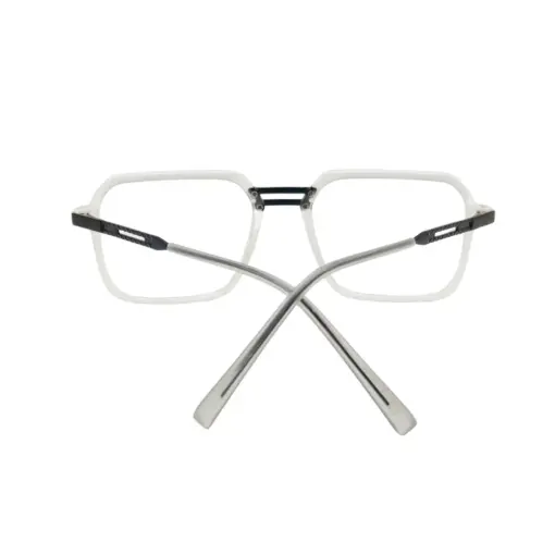 Matte White Modern Eyeglasses at chashmah.com