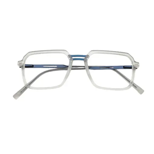 Matte White Modern Eyeglasses at chashmah.com