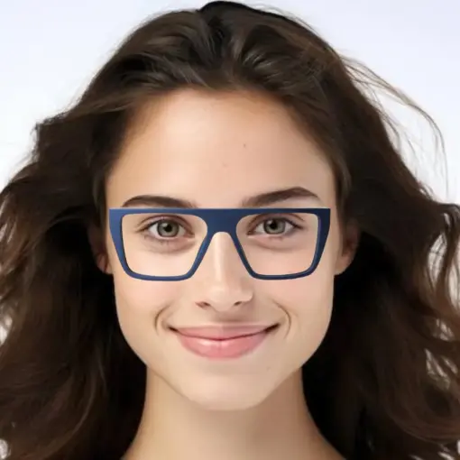 modern blue eyeglasses