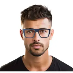 modern blue eyeglasses