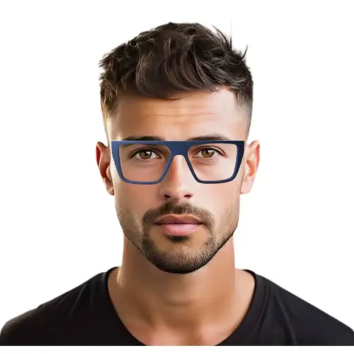 modern blue eyeglasses