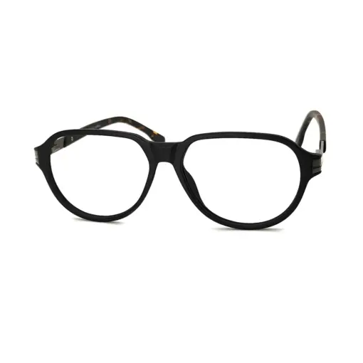 Black Retro Aviator Eyeglasses at chashmah
