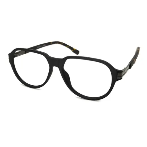Black Retro Aviator Eyeglasses at chashmah