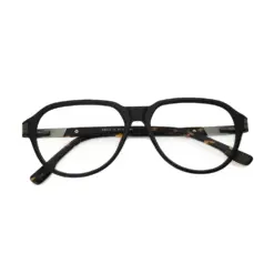 Black Retro Aviator Eyeglasses at chashmah