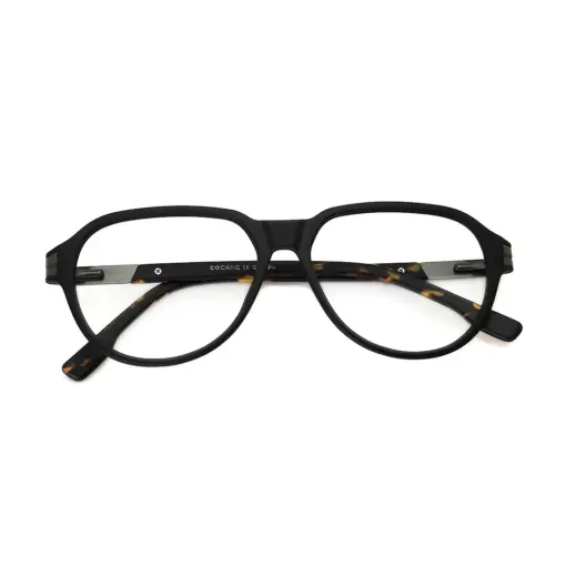 Black Retro Aviator Eyeglasses at chashmah