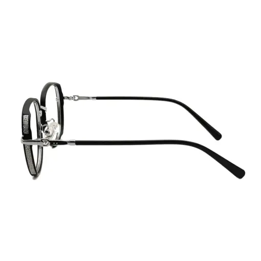 Black Round Fancy Eyeglasses