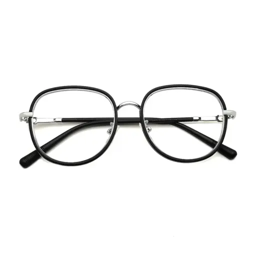 Black Round Fancy Eyeglasses