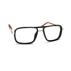 Black Silver Bold Eyeglasses at chashmah