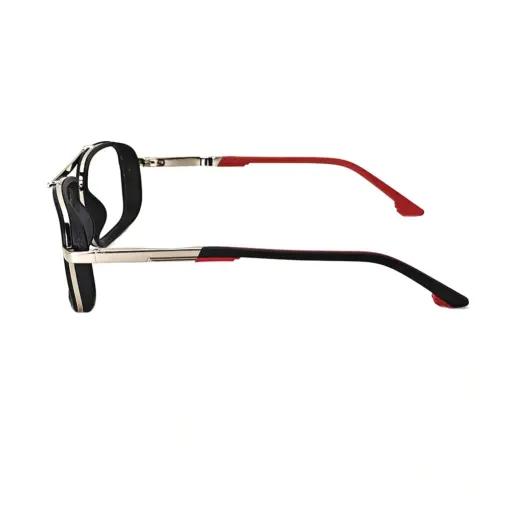 Black Silver Bold Eyeglasses at chashmah