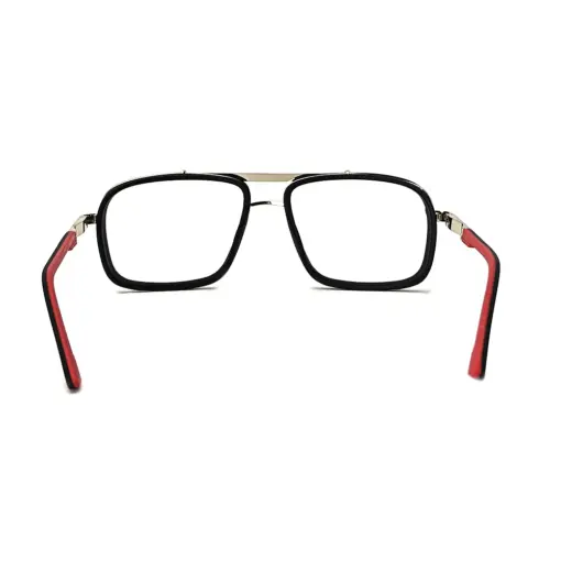 Black Silver Bold Eyeglasses at chashmah