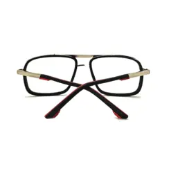 Black Silver Bold Eyeglasses at chashmah