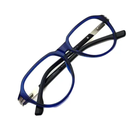 Blue Retro Aviator Eyeglasses at chashmah