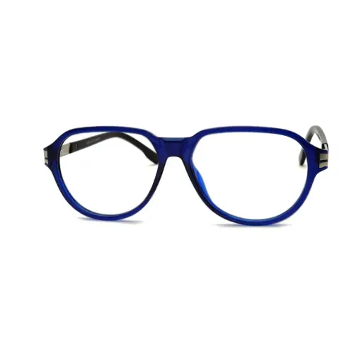 Blue Retro Aviator Eyeglasses at chashmah