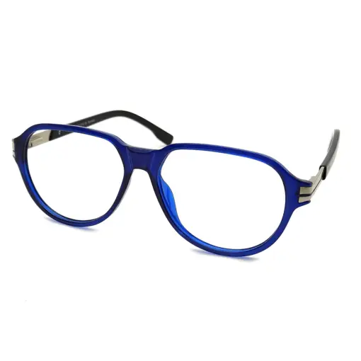 Blue Retro Aviator Eyeglasses at chashmah