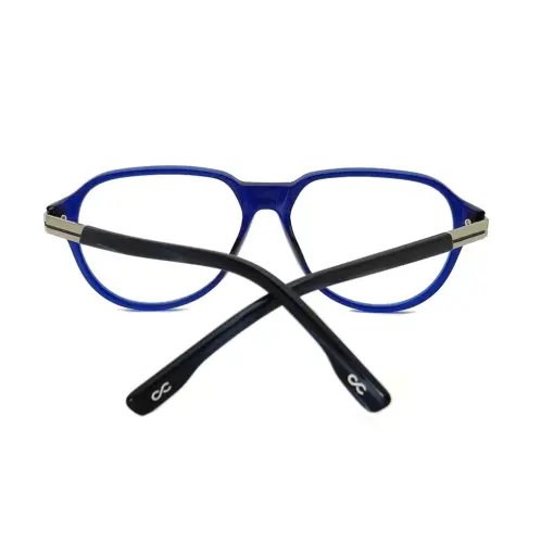 Blue Retro Aviator Eyeglasses at chashmah