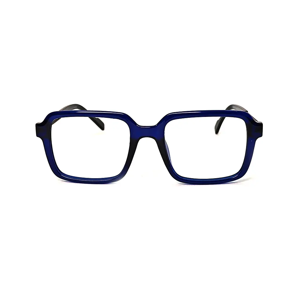 Blue Retro Square Eyeglasses at chashmah