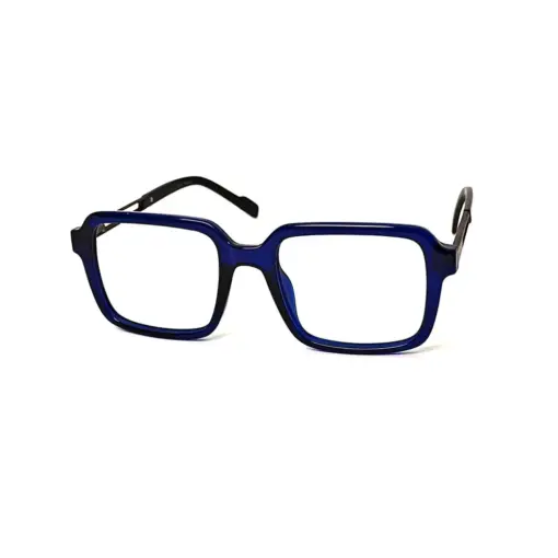 Blue Retro Square Eyeglasses at chashmah