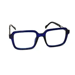 Blue Retro Square Eyeglasses at chashmah
