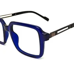 Blue Retro Square Eyeglasses at chashmah