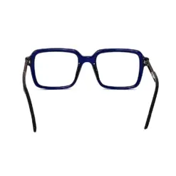 Blue Retro Square Eyeglasses at chashmah