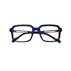 Blue Retro Square Eyeglasses at chashmah