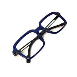 Blue Retro Square Eyeglasses at chashmah