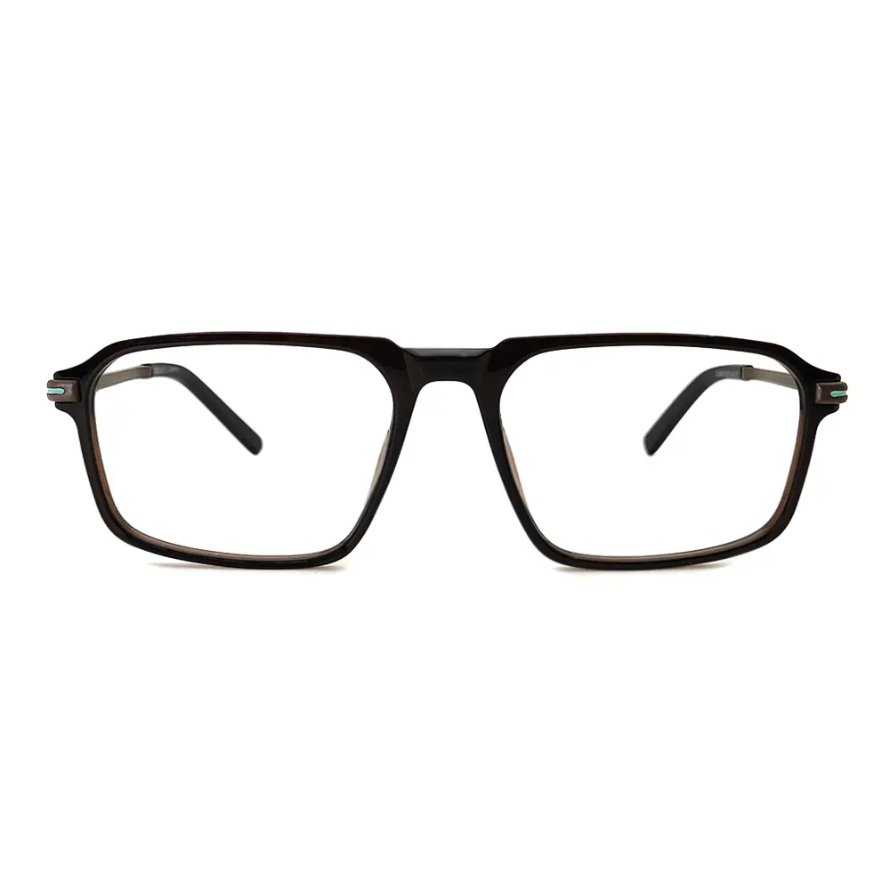 Brown Rectangular Fashion Eyeglasses at chashmah