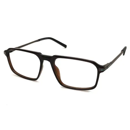 Brown Rectangular Fashion Eyeglasses at chashmah